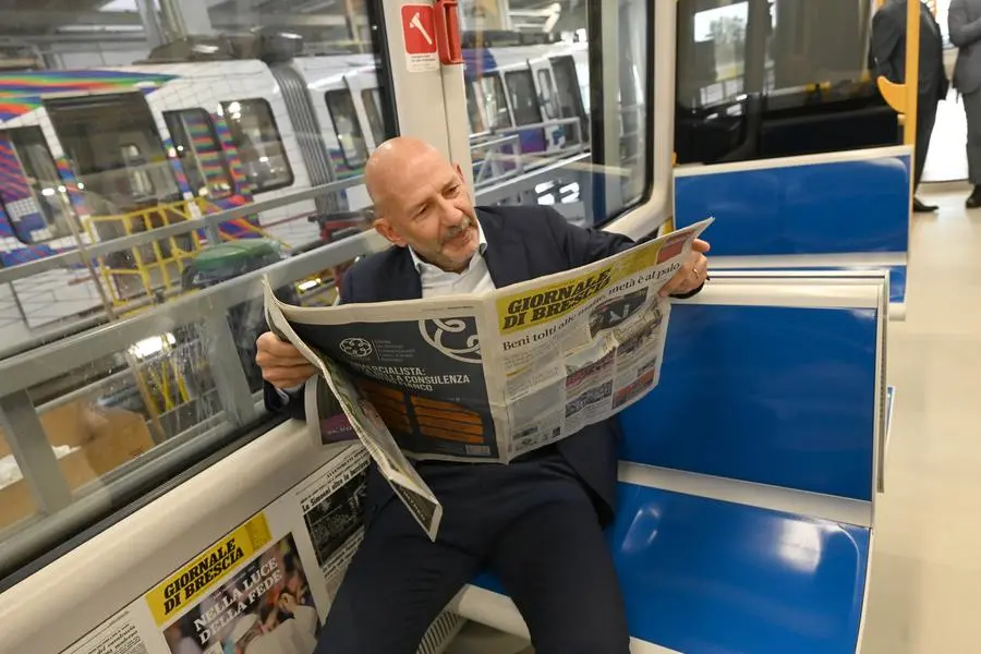 GdB 80, ecco il treno della metro targato Giornale di Brescia