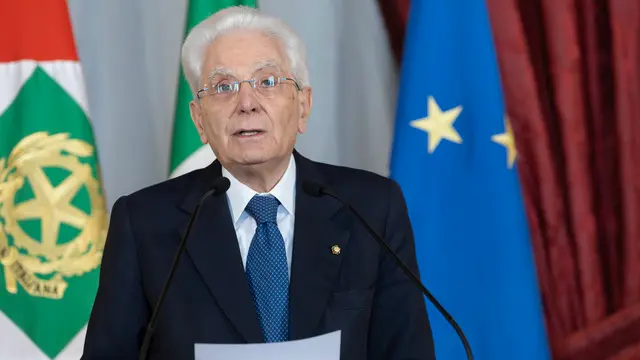 Il Presidente della Repubblica Sergio Mattarella in occasione dell'incontro con gli esponenti delle Associazioni Combattentistiche e d’Arma, nella ricorrenza dell’80° anniversario della Liberazione (foto di Francesco Ammendola - Ufficio per la Stampa e la Comunicazione della Presidenza della Repubblica)