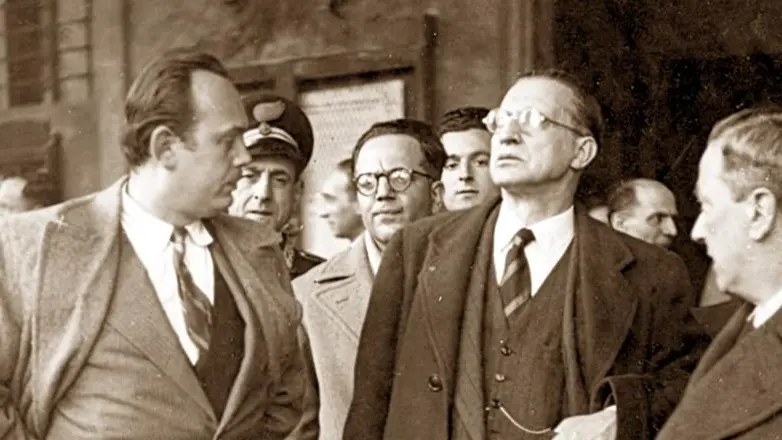 Bruno Boni con Alcide De Gasperi