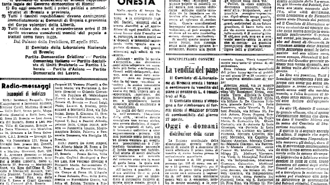 Il settore della prima pagina del GdB inerente alla «Disciplina dei consumi»