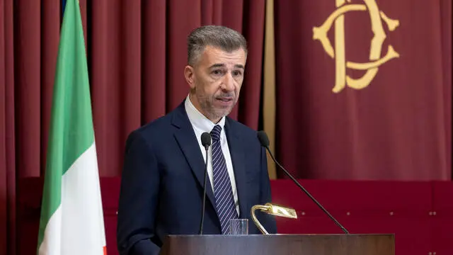 Il Gino papà di Giulia ,alla presentazione della fondazione Giulia Cecchetin. Roma, 18 novembre 2024 ANSA/MASSIMO PERCOSSI