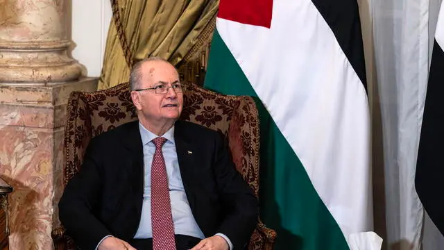 epa11937731 Palestinian Prime Minister and Minister of Foreign Affairs, Mohammad Mustafa looks on during a meeting with Egyptian Foreign Minister Badr Abdelatty (not pictured) at Al Tahrir palace in Cairo, Egypt, 03 March 2025. Egyptian Foreign Minister Badr Abdelatty held meetings on 03 March with counterparts from Arab states in preparation for the emergency Arab summit set for 04 March, which aims to address developments regarding the Palestinian issue and the reconstruction of the Gaza Strip. EPA/MOHAMED HOSSAM