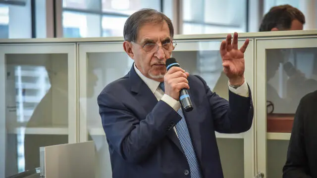 Il presidente del senato Ignazio La Russa alla conferenza stampa di presentazione del premio giornalistico Almerigo Grilz a Palazzo Lombardia, Milano 31 Marzo 2025 ANSA/MATTEO CORNER