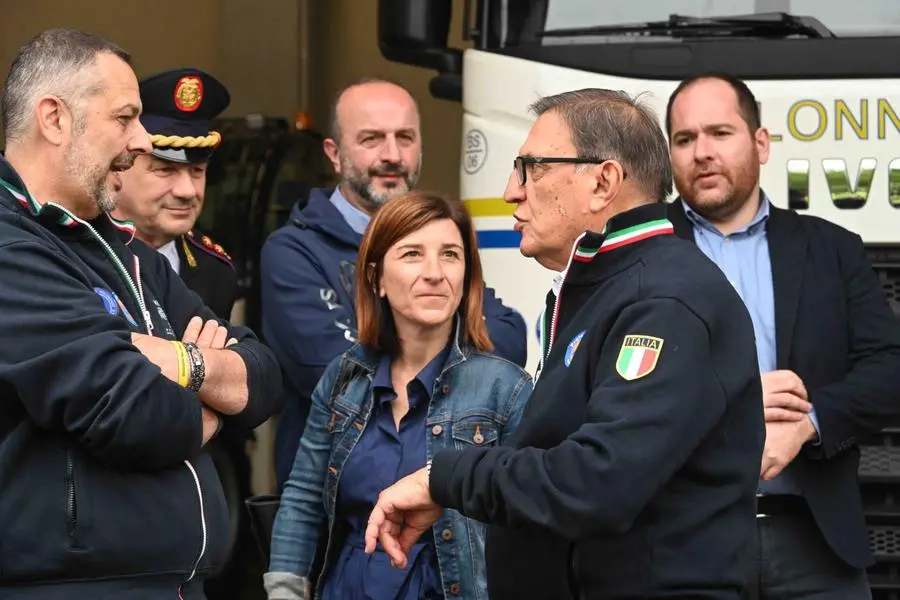 Roncadelle, Romano La Russa in visita al Centro polifunzionale di emergenza della Protezione Civile