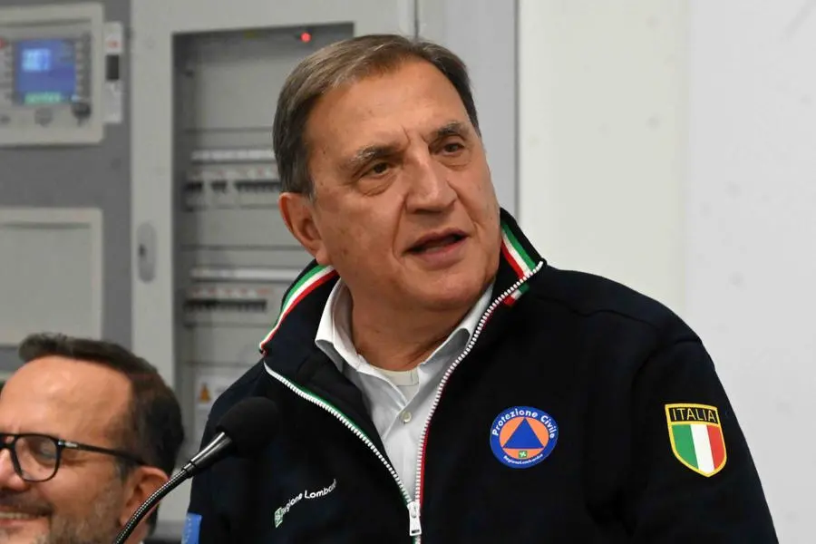 Roncadelle, Romano La Russa in visita al Centro polifunzionale di emergenza della Protezione Civile