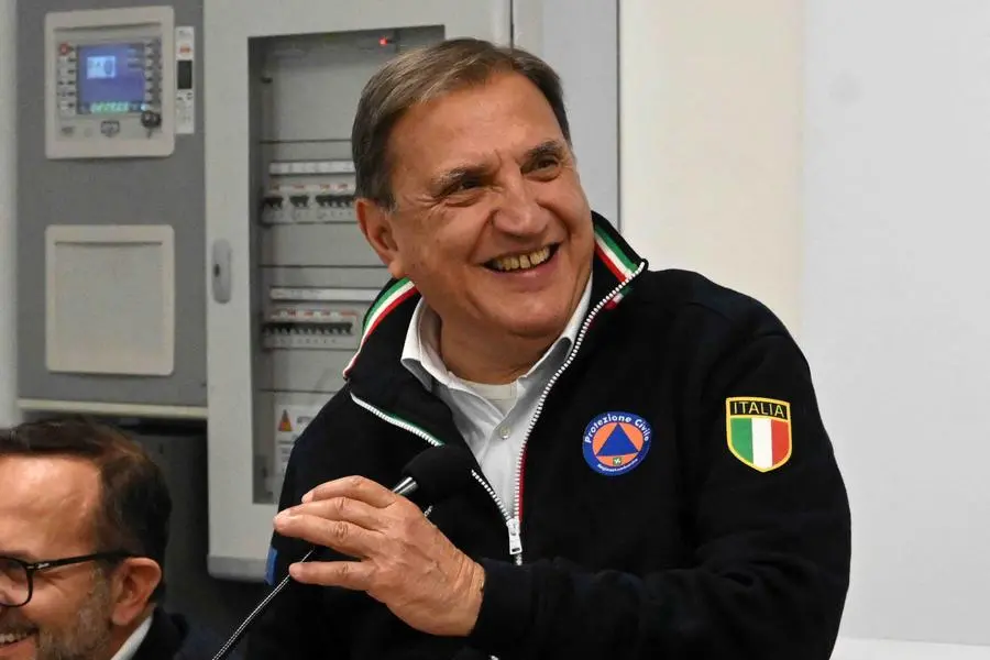Roncadelle, Romano La Russa in visita al Centro polifunzionale di emergenza della Protezione Civile