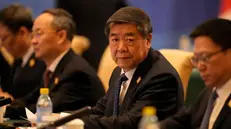 epa11817945 Chinese Vice Premier He Lifeng listens during the 11th China - UK Economy and Finance Dialogue in Beijing, China, 11 January 2025. EPA/Aaron Favila / POOL