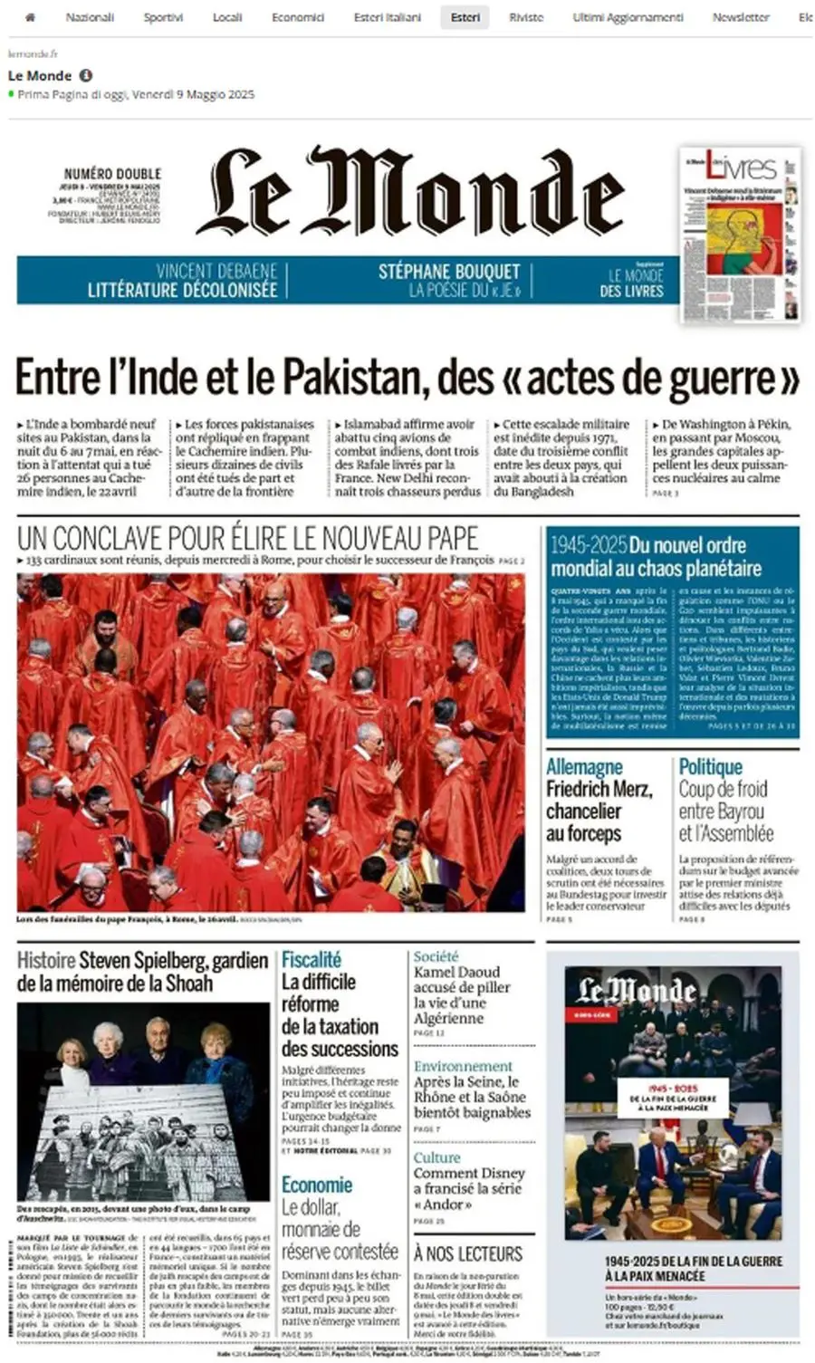 Papa Leone XIV, le prime pagine dei giornali del mondo