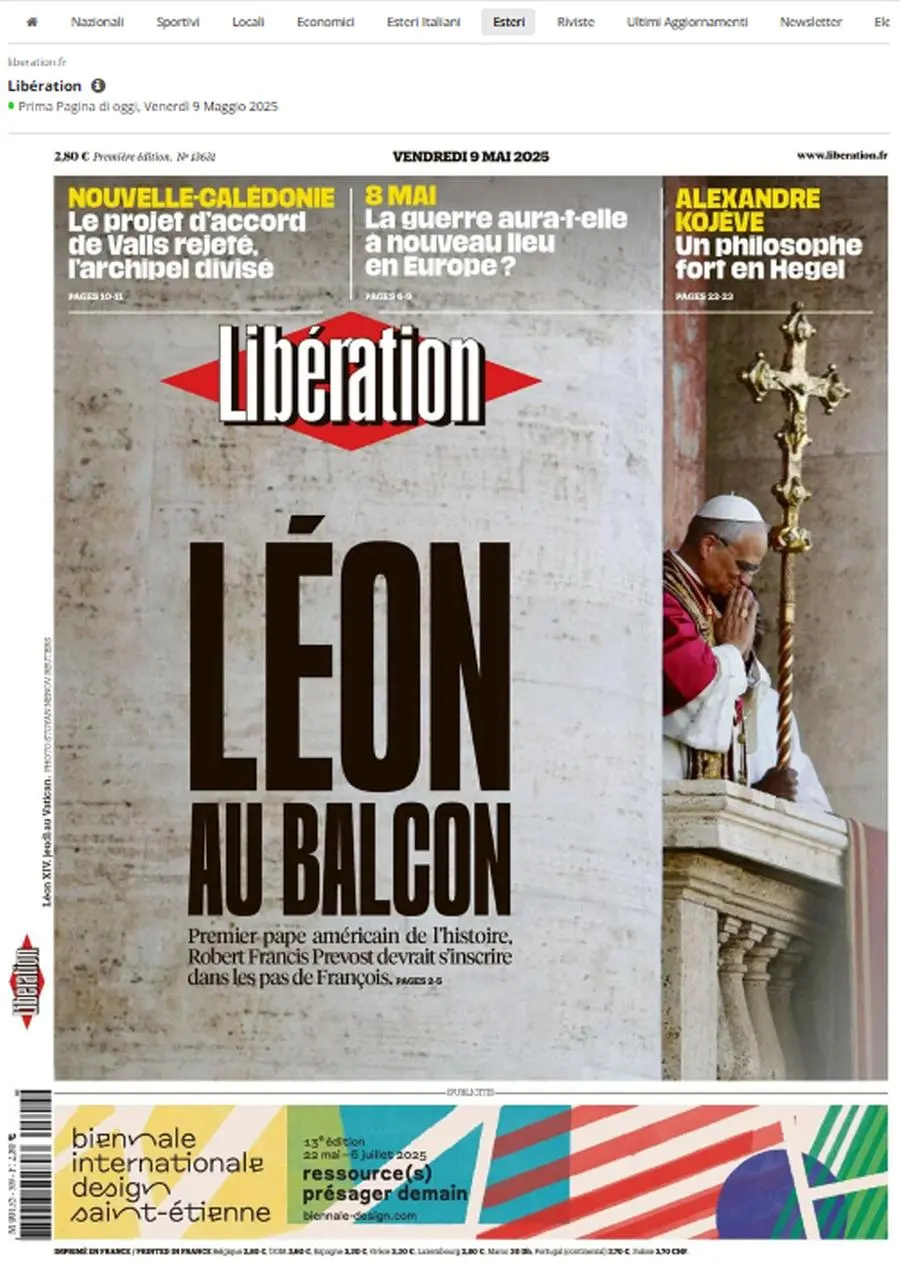 Papa Leone XIV, le prime pagine dei giornali del mondo
