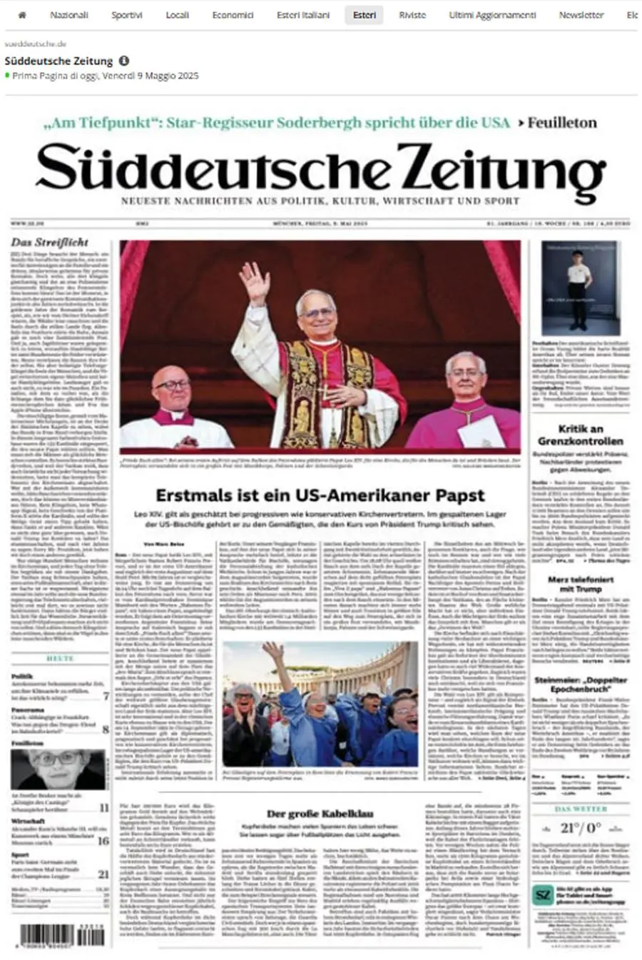 Papa Leone XIV, le prime pagine dei giornali del mondo