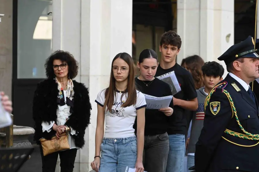 CRONACA BRESCIA PIAZZA LOGGIA COMMEMORAZIONE VITTIME TERRORISMO PER CARINI 09-05-2025 MARCO ORTOGNI NEW EDEN GROUP