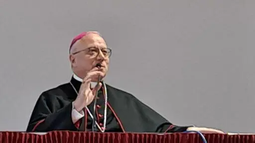 L'arcivescovo di Cagliari e segretario della Cei, monsignor Giuseppe Baturi. ANSA/ FABRIZIO FOIS