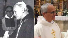 Combo con le immagini di Papa Leone XIV insieme a papa Wojtyla e Papa Leone XIV insieme a papa Francesco. ANSA/X