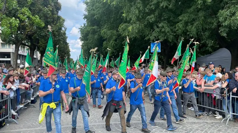 I bresciani hanno aperto il corteo delle sezioni lombarde