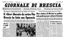 La prima pagina del Giornale di Brescia 12 maggio 1983 © www.giornaledibrescia.it
