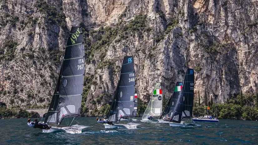 Uno scatto della gara a Campione del Garda