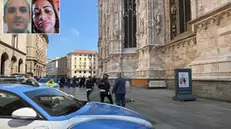 Il corpo che secondo gli investigatori della Squadra Mobile di Milano, sulla base di riscontri di numerosi tatuaggi, sarebbe di Emanuele De Maria, 35 anni, che si è suicidato buttandosi dalle terrazze del Duomo. De Maria era ricercato per l'accoltellamento avvenuto ieri mattina all'Hotel Berna, Milano, 11 maggio 2025. ANSA/Michele Nana