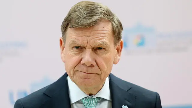 epa12095641 German Foreign Minister Johann Wadephul speaks to the media prior to the UN Peacekeeping Ministerial forum in Berlin, Germany, 12 May 2025. The UN Peacekeeping Ministerial runs from 13 to 14 May 2025, and serves as a high-level political forum to discuss the future of peacekeeping and for Member States to express and demonstrate their political support. EPA/FILIP SINGER