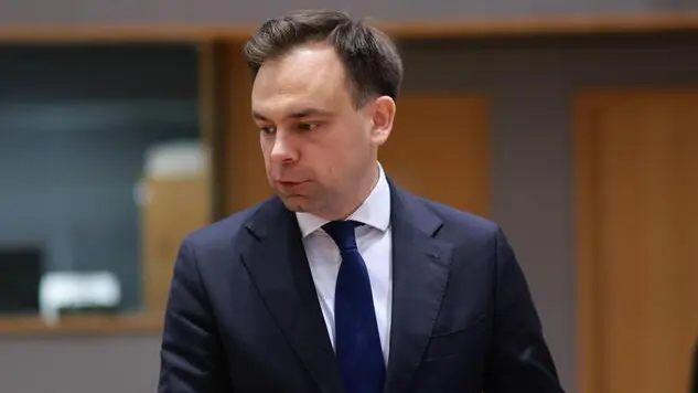 epa12095614 Polish Finance Minister Andrzej Domanski arrives to chair the EU Economic and Financial Affairs Council (ECOFIN) meeting, in Brussels, Belgium, 13 May 2025. EPA/OLIVIER HOSLET