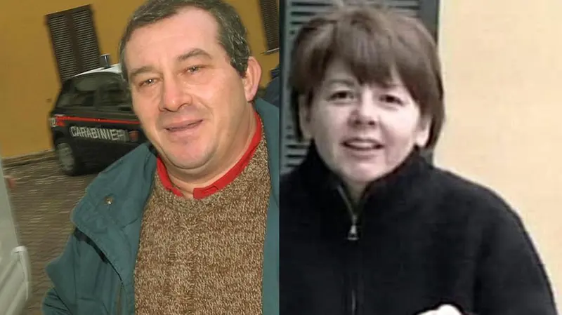 Olindo e Rosa in due vecchie foto