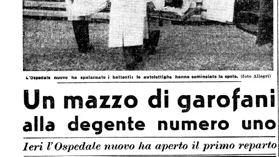 La prima paziente accolta al Civile il 5 marzo 1951 © www.giornaledibrescia.it