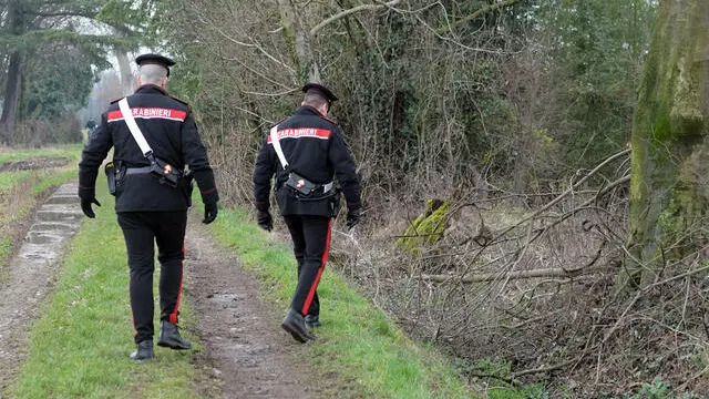 Continuano le ricerche di carabinieri e vigili dl fuoco anche con l’ausilio di droni del cadavere di Jhoanna Nataly Quintanilla abbandonato dal compagno nella campagne intorno a Cassano d’Adda. 10 Febbraio 2025. ANSA/ANDREA CANALI