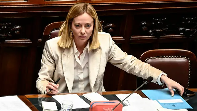 Italian Prime Minister, Giorgia Meloni, reports at the Chamber of Deputies on the upcoming European Council meeting, Rome, Italy, 19 March 2025. ANSA/RICCARDO ANTIMIANI