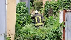 I rilievi sul caso dell'omicidio di Chiara Poggi a Tromello, piccolo comune della Lomellina, sempre in provincia di Pavia, 14 maggio 2025. ANSA/ FABRIZIO CASSINELLI