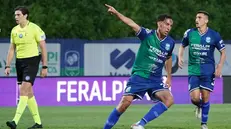 SERIE C CALCIO BRESCIA PLAY OFF FERALPISALO' - CROTONE NELLA FOTO ESULTANZA ZENNARO DAVIDE    14-05-2025 perteghella@newreporter
