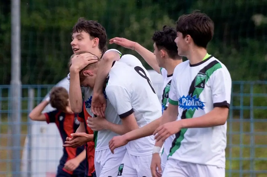 SPORT CALCIO NAVE SPORT GIOVANI SEMIFINALE COPPA BRESCIA GIOVANISSIMI NEXT GEN UNDER 14 DARFO BOARIO VOLUNTAS MONTICHIARI NELLA FOTO ESULTANZA GOL 2-0 DI GHIROLDI DEL DARFO 13-05-2025 PIERPAOLO PAPETTI AGENZIA NEWREPORTER