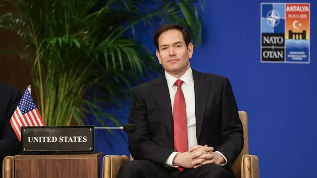 epa12101586 US Secretary of State Marco Rubio attends an informal meeting of North Atlantic Treaty Organization (NATO) Ministers of Foreign Affairs, in Antalya, Turkey, 15 May 2025. EPA/ERDEM SAHIN
