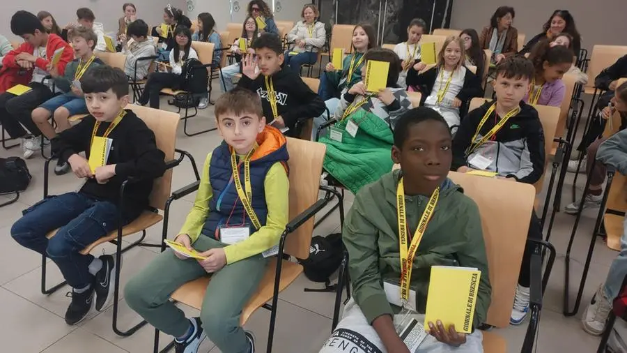 Le classi quinte A e B della scuola primaria di Villa, frazione di Erbusco, in visita al GdB
