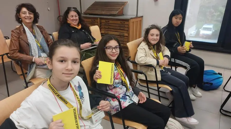 Le classi quinte A e B della scuola primaria di Villa, frazione di Erbusco, in visita al GdB