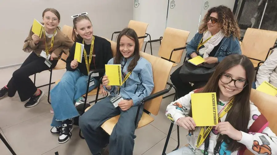 Le classi quinte A e B della scuola primaria di Villa, frazione di Erbusco, in visita al GdB