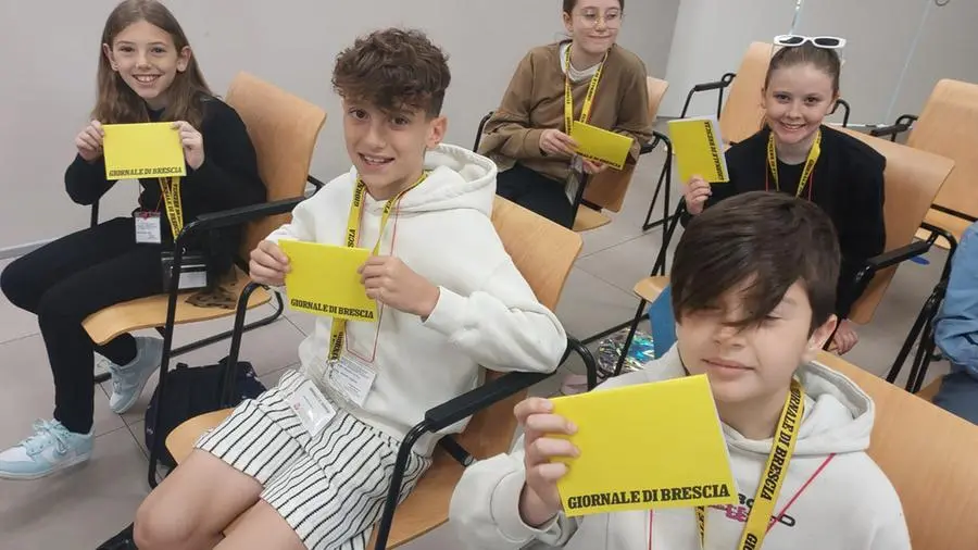 Le classi quinte A e B della scuola primaria di Villa, frazione di Erbusco, in visita al GdB