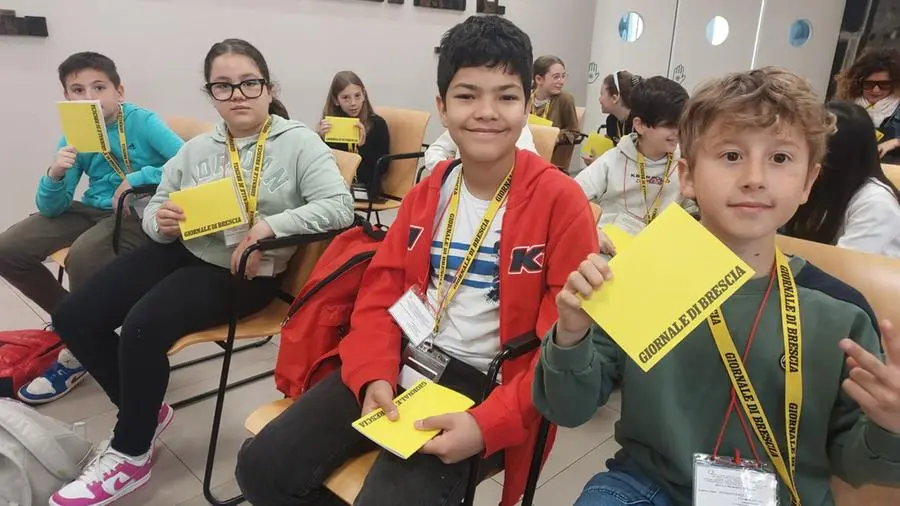 Le classi quinte A e B della scuola primaria di Villa, frazione di Erbusco, in visita al GdB