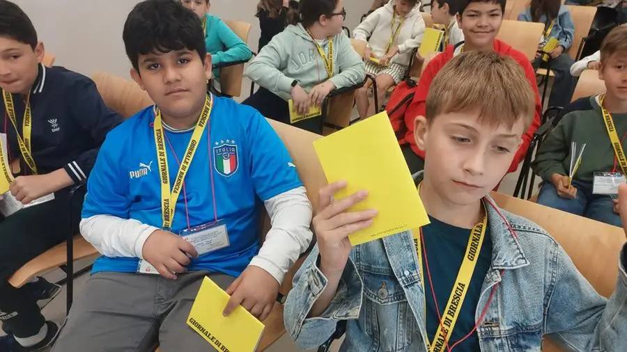 Le classi quinte A e B della scuola primaria di Villa, frazione di Erbusco, in visita al GdB