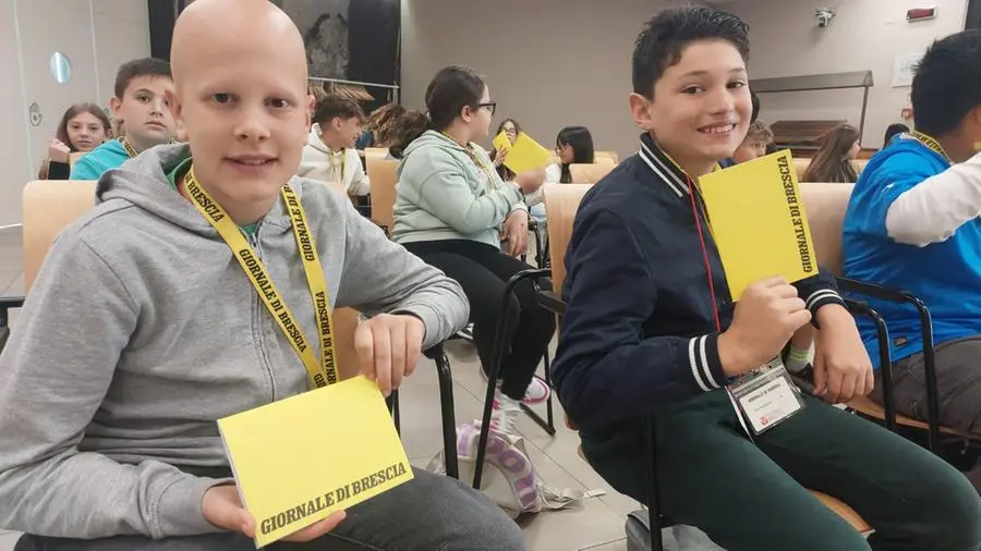 Le classi quinte A e B della scuola primaria di Villa, frazione di Erbusco, in visita al GdB