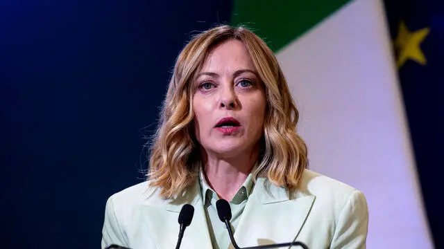 Italian Prime Minister Giorgia Meloni with Turkish President Recep Tayyip Erdogan, during meeting IV Italy-Turkiye Summit at Villa Doria Pamphilj, in Rome, Italy, 29 April 2025. ANSA/ANGELO CARCONI