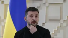 epa12102941 Ukrainian President Volodymyr Zelensky attends a press conference at the Embassy of Ukraine in Ankara, Turkey, 15 May 2025. Russian and Ukrainian delegations gather for peace talks in Istanbul. EPA/NECATI SAVAS