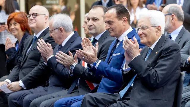 Torino - Il Presidente della Repubblica Sergio Mattarella in occasione del saluto al personale della Scuola di Sviluppo del Centro internazionale di Formazione dell’Organizzazione internazionale del Lavoro, oggi 16 maggio 2025. (Foto di Paolo Giandotti - Ufficio Stampa per la Stampa e la Comunicazione della Presidenza della Repubblica)
