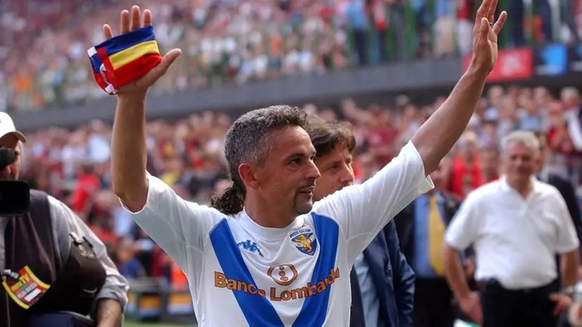 Roberto Baggio il giorno del suo ritiro a San Siro