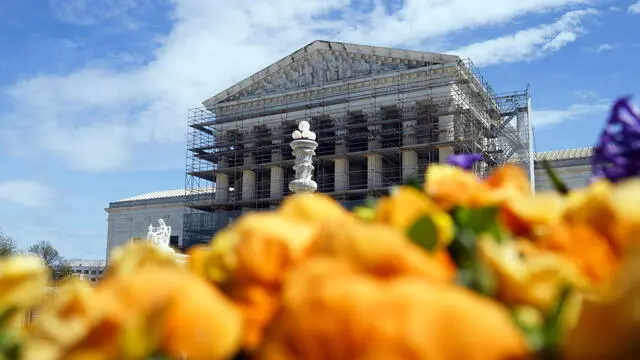 epa12001878 A view of the US Supreme Court in Washington, DC, USA, 31 March 2025. The justices of the court listened to arguments in a case featuring Catholic groups in Wisconsin who were petitioning for a religious exemption from the state's unemployment insurance tax. EPA/WILL OLIVER
