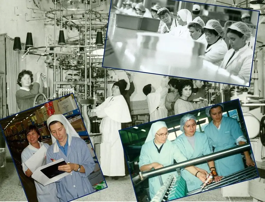 Suore operaie al lavoro