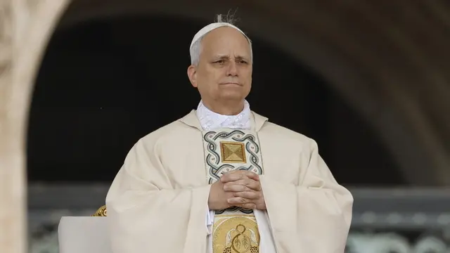 Inauguration mass of Pope Leo XIV in St. Peter's Square, Vatican City, 18 May 2025. ANSA/FABIO FRUSTACI