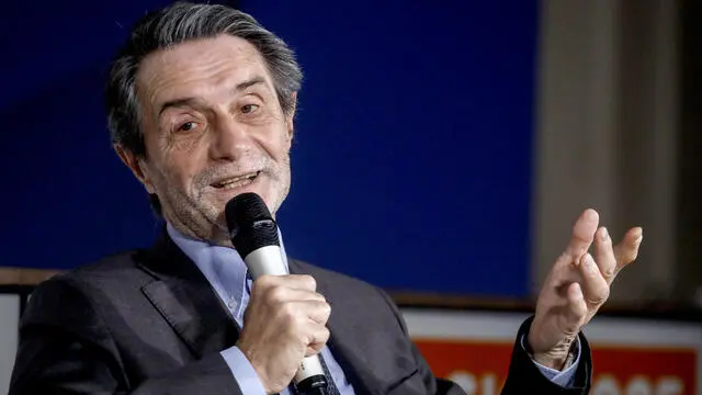 Attilio Fontana, presidente di Regione Lombardia, partecipa all’evento “Direzione Nord. L'Innovazione che serve” presso la sede di Assolombarda a Milano, 9 maggio 2025. ANSA/MOURAD BALTI TOUATI