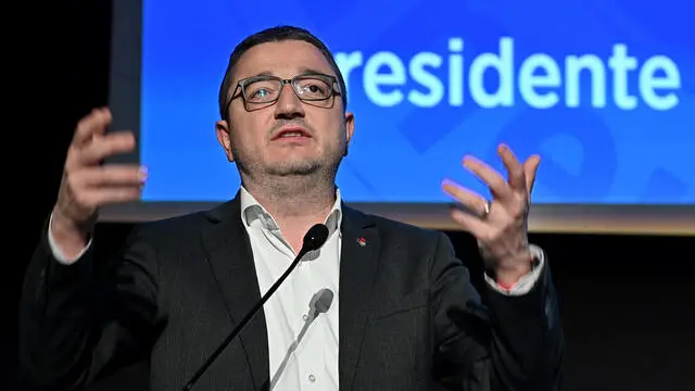 Maurizio Fugatti presidente regione Trentino durante il convegno "Autonomia differenziata delle regioni" organizzato da Lega presso il museo dell'automobile, Torino, 6 aprile 2024 ANSA/ALESSANDRO DI MARCO