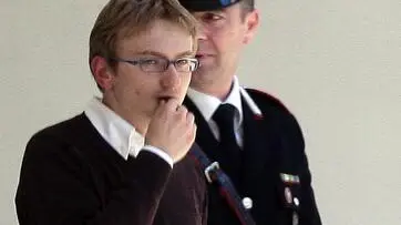 Alberto Stasi in una foto d'archivio del 30 aprile 2009 al tribunale di Vigevano. ANSA/MATTEO BAZZI