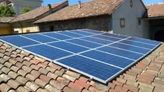 Pannelli fotovoltaici su un tetto