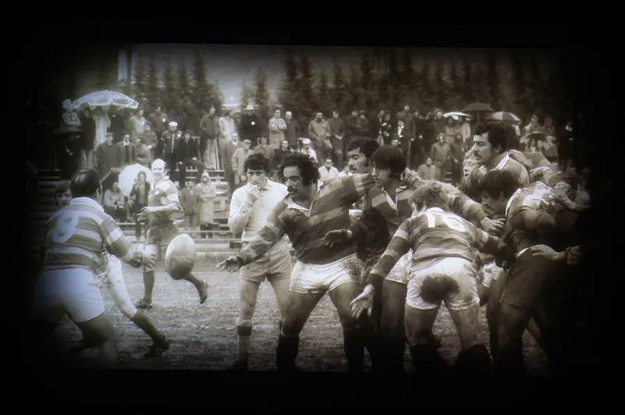 SPORT RUGBY BRESCIA AUDITORIUM SAN BARNABA 50° ANNIVERSARIO SCUDETTO RUGBY BRESCIA NELLA FOTO FILMATO 19–05-2025 PIERPAOLO PAPETTI AGENZIA NEWREPORTER